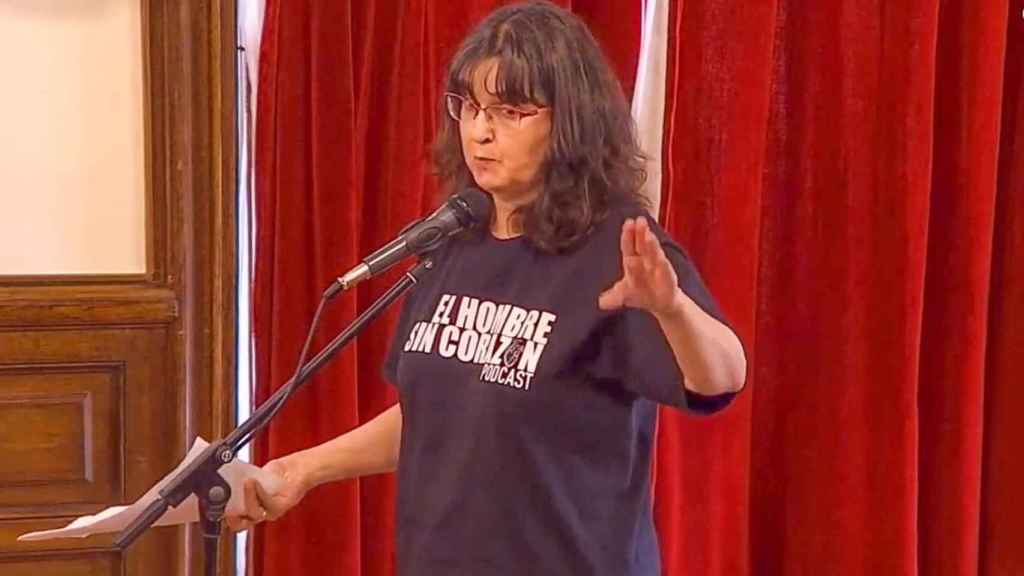 Blanca, durante una intervención en el Ayuntamiento de Getxo el pasado mes de mayo.
