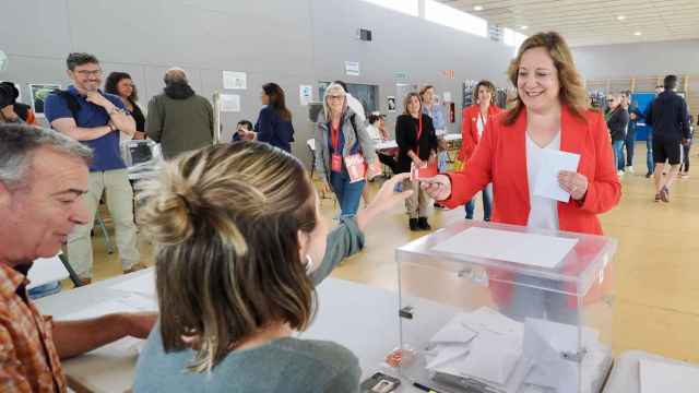 Iratxe García ejerce su derecho a voto en Laguna de Duero