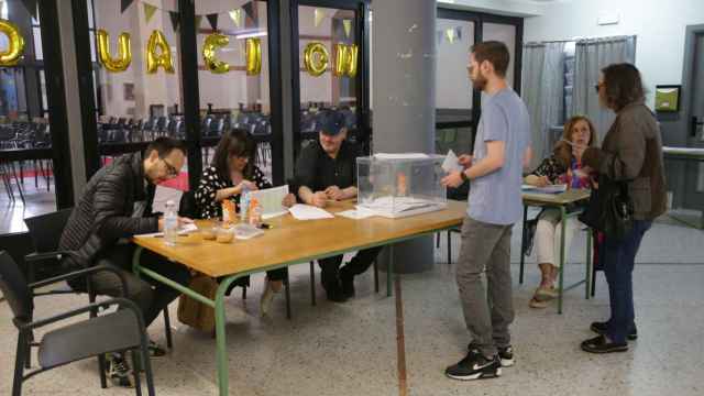 Imagen de un colegio electoral este domingo en Zamora