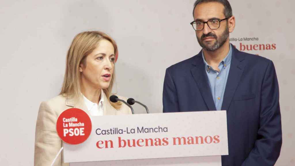 La eurodiputada electa del PSOE, Cristina Maestre, este lunes en rueda de prensa.