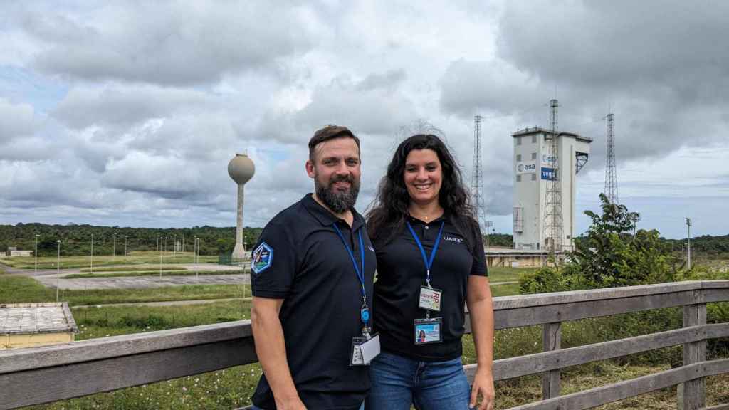 Los cofundadores durante su reciente visita a la Guayana Francesa.