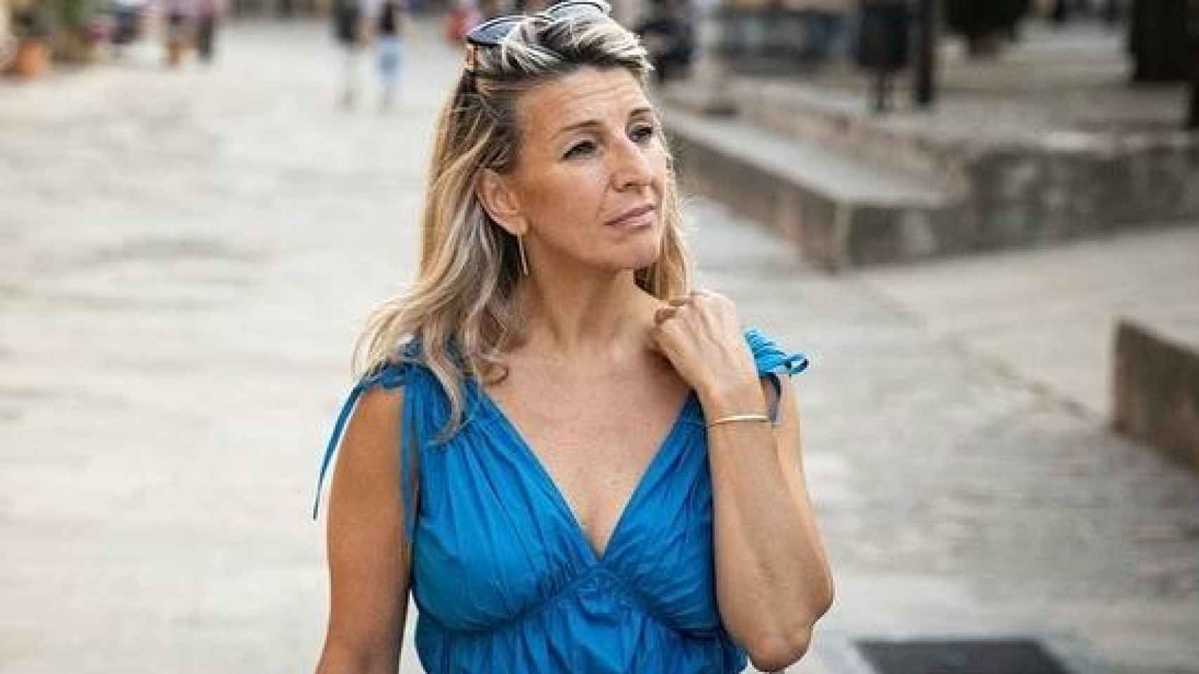 Yolanda Díaz a su salida del Círculo de Bellas Artes de Madrid tras anunciar su renuncia como líder de Sumar.