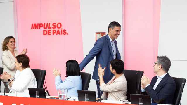 Pedro Sánchez, a su llegada a la reunión de la Comisión Ejecutiva Federal del PSOE.