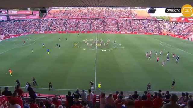 Imagen del partido de la Agrupación Deportiva Ceuta y el Club Gimnàstic de Tarragona (Nàstic).