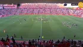 Imagen del partido de la Agrupación Deportiva Ceuta y el Club Gimnàstic de Tarragona (Nàstic).