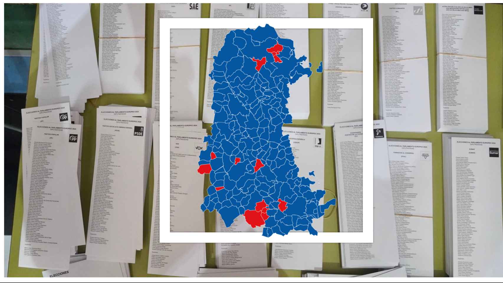 Mapa de Palencia durante las europeas