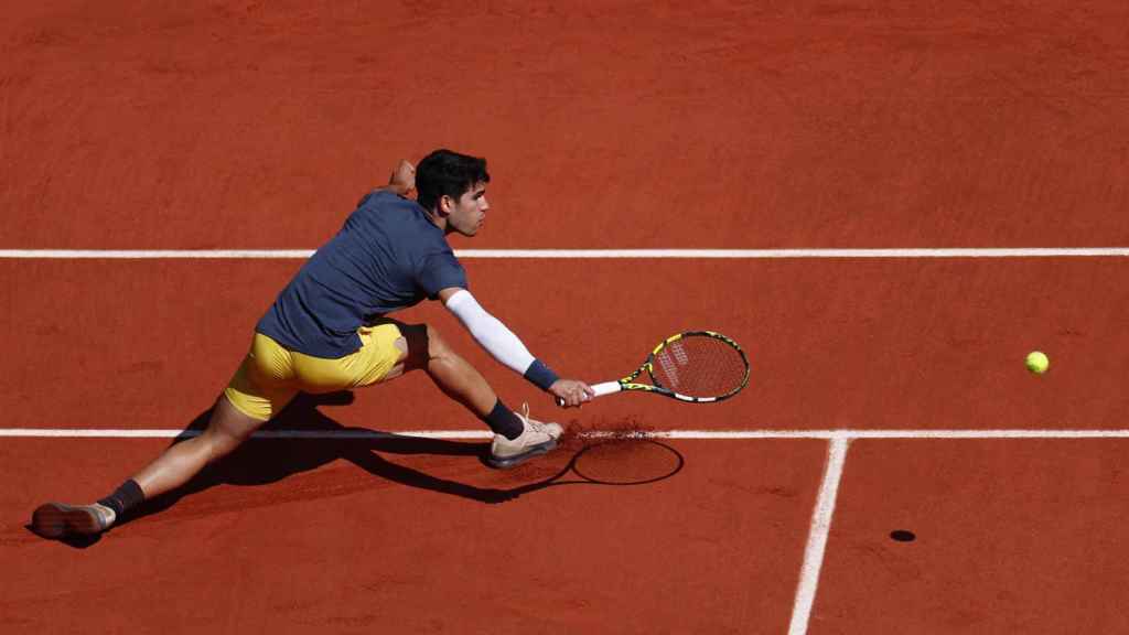 Carlos Alcaraz, durante la final de Roland Garros ante Zverev.