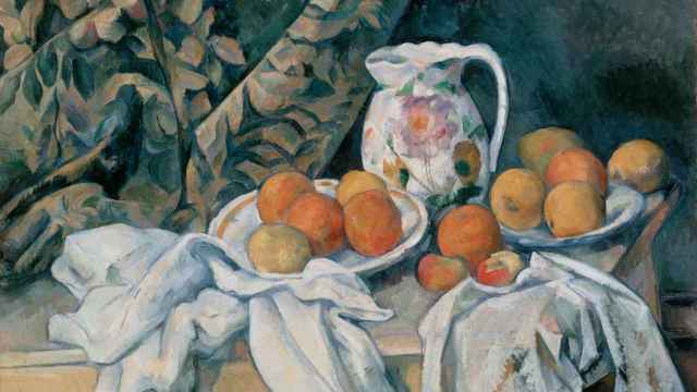Paul Cézanne: 'Bodegón con cortina', 1899. Museo Hermitage