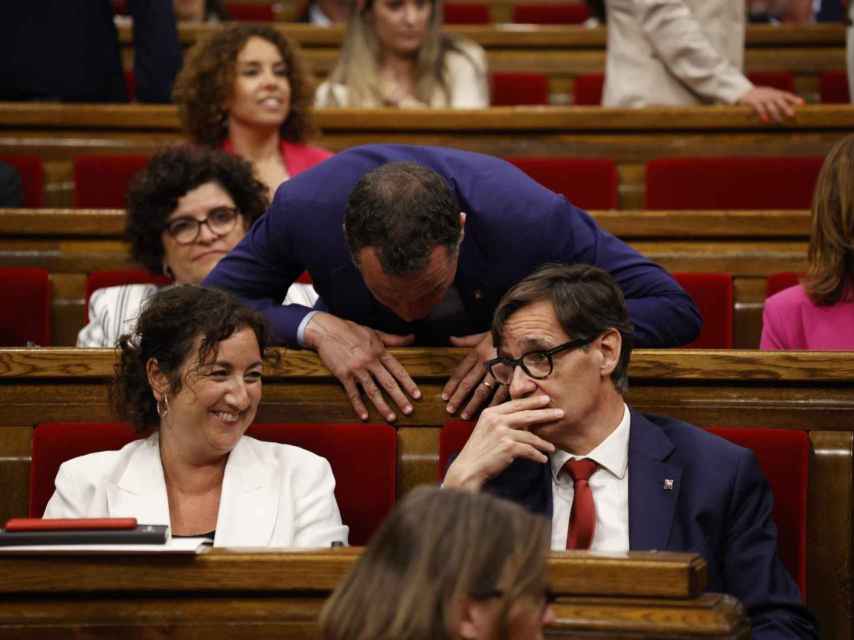 Salvador Illa, en el parlamento autonómico catalán.