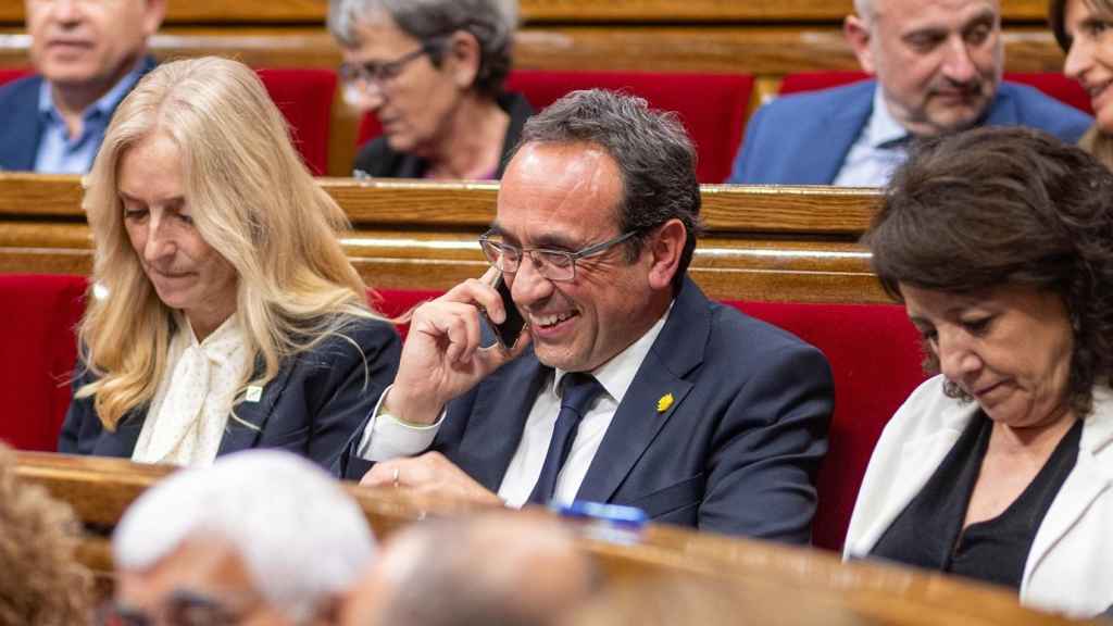 El nuevo presidente del Parlament catalán, Josep Rull, este lunes en la Cámara.