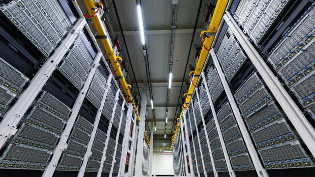 Interior de un data center.