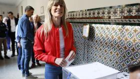 Begoña Gómez, este domingo durante la jornada electoral del 9-J.