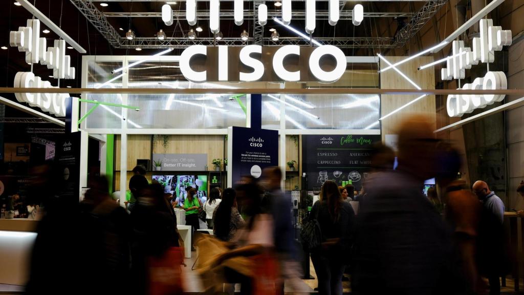 Un 'stand' de Cisco en una feria tecnológica.