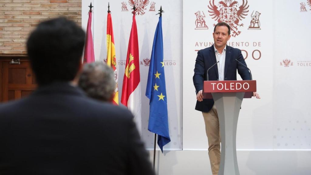 Carlos Velázquez, alcalde de Toledo, este martes en el Ayuntamiento.