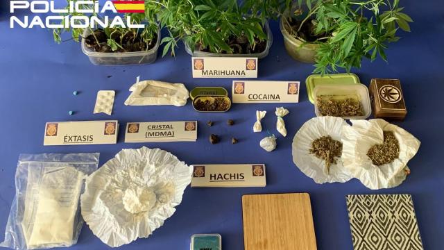 Droga y básculas de precisión intervenidas a los tres detenidos en Burgos