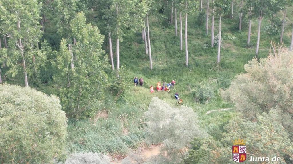 Imágenes del rescate del joven en Burgos