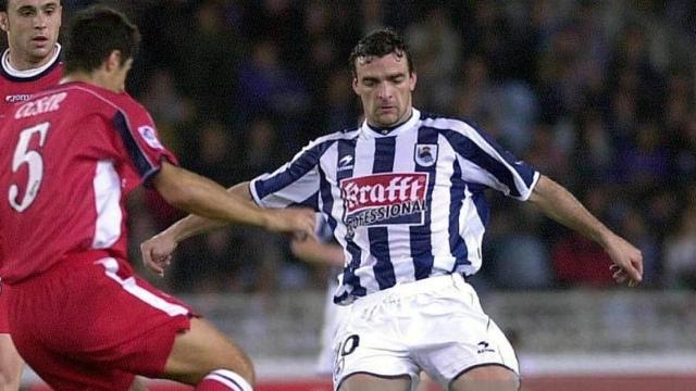 Javi de Pedro, durante su etapa como futbolista en la Real Sociedad