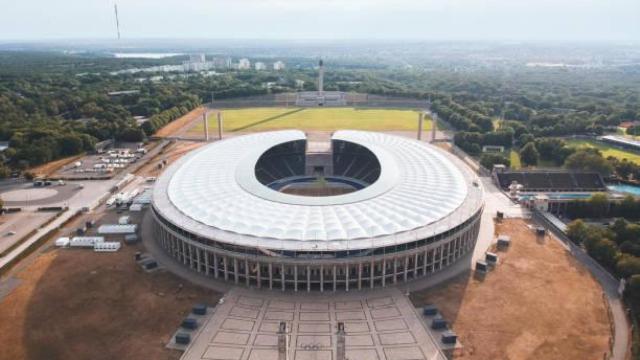 Vista aérea del Estadio Olímpico de Berlín.