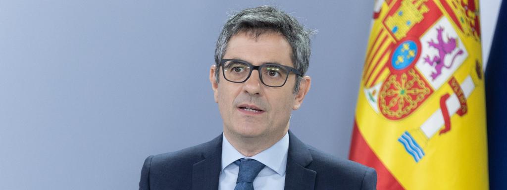El ministro de la Presidencia, Justicia y Relaciones con las Cortes, Félix Bolaños.