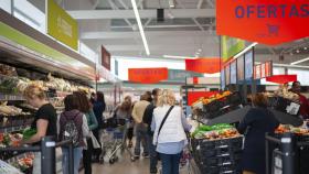 Interior de un supermercado ALDI.