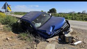 Estado en el que quedó el coche tras el accidente.