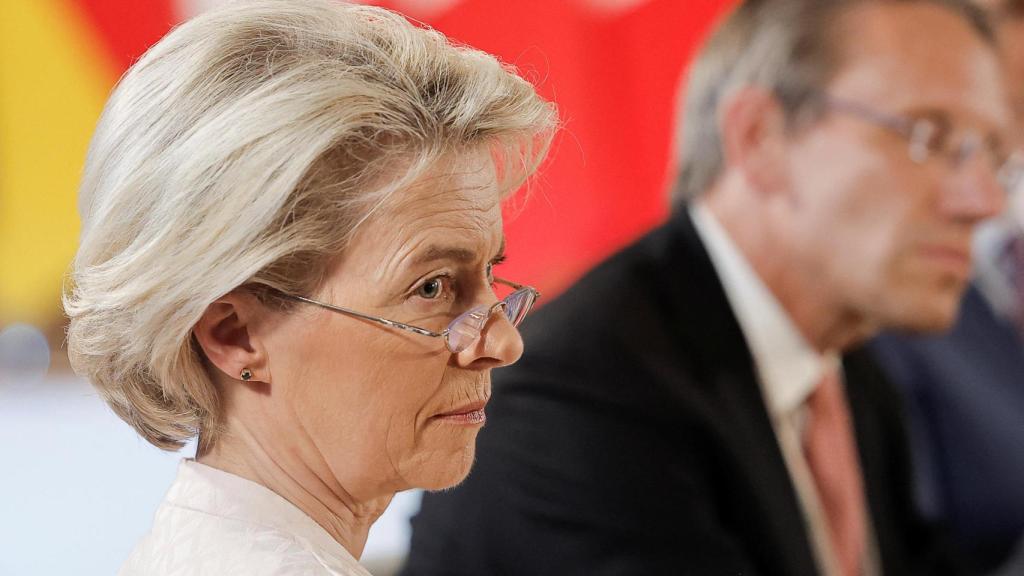 Ursula von der Leyen en en la cumbre del G7 que se celebra en Italia.