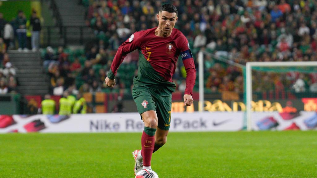 Cristiano Ronaldo en el partido clasificatorio para la Euro2024