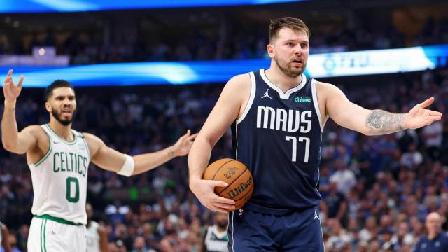 Luka Doncic, contra los Boston Celtics en las Finales de la NBA