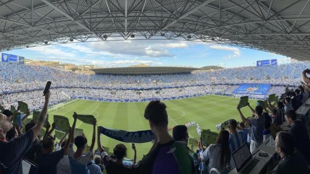 El estadio de La Rosaleda durante el Málaga CF vs. Celta Fortuna