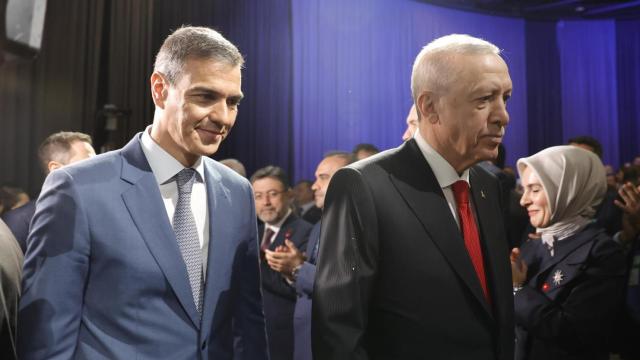 Pedro Sánchez y Recep Tayyip Erdogan.