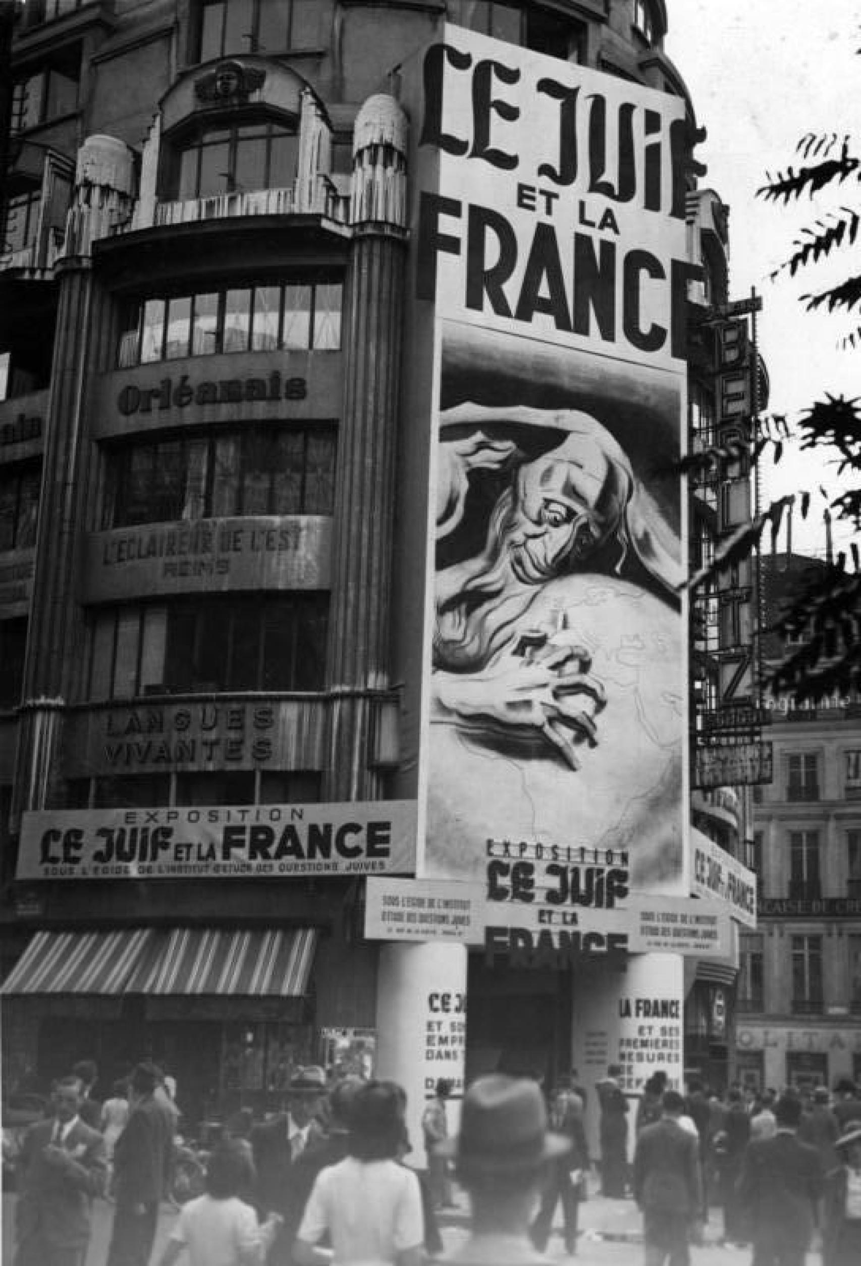 Propaganda antisemita en el París ocupado. 1941.