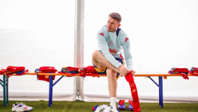 Aymeric Laporte, durante una concentración con España.