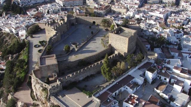 Vista aérea del castillo de Salobreña.