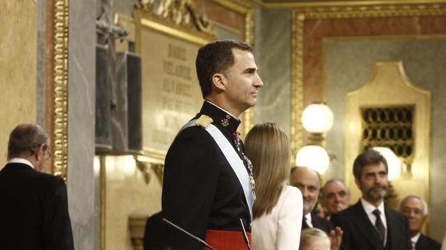 Imagen del acto de proclamación del Rey en el Congreso el 19 de junio de 2014.