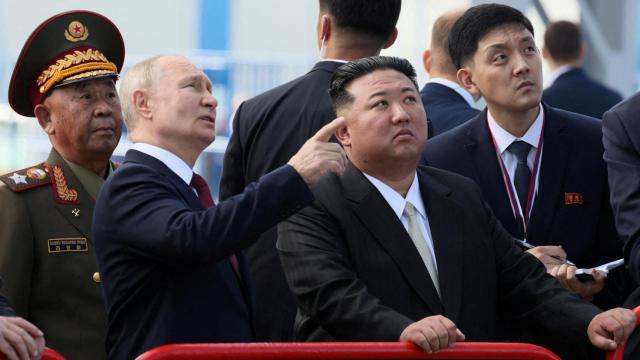 El presidente ruso, Vladimir Putin, junto al líder norcoreano, Kim Jong Un, en septiembre de 2023, en Rusia.