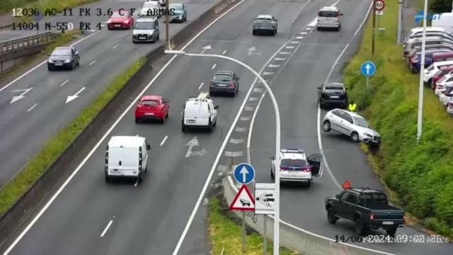 Salida de vía sin heridos en Alfonso Molina en A Coruña