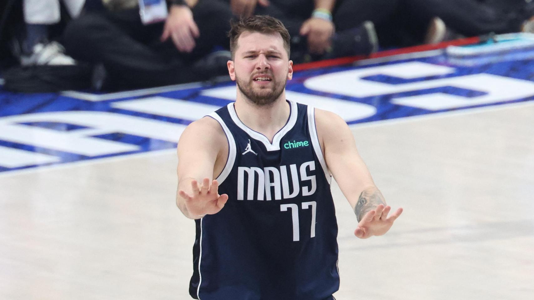 Luka Doncic, con los Dallas Mavericks en las Finales de la NBA 2024