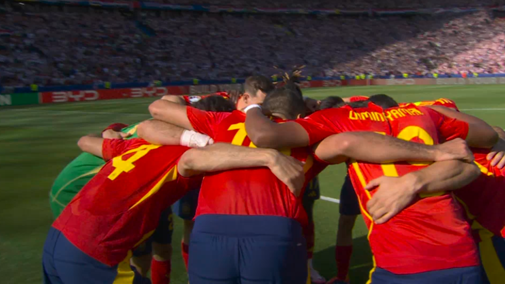 Corro de España antes del partido antes del partido ante Croacia