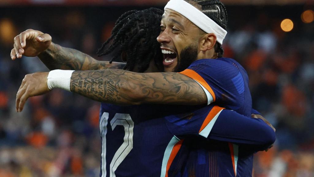 Memphis Depay, durante un amistoso con los Países Bajos