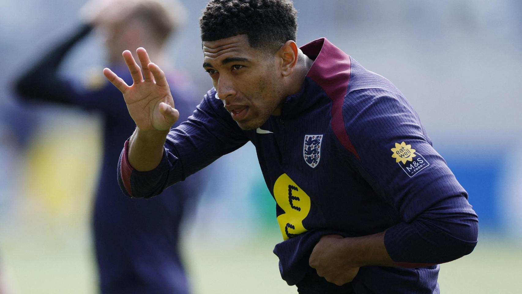 Bellingham, durante un entrenamiento de la selección de Inglaterra