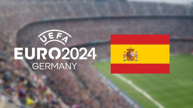 Bandera de España y logo de la Eurocopa 2024