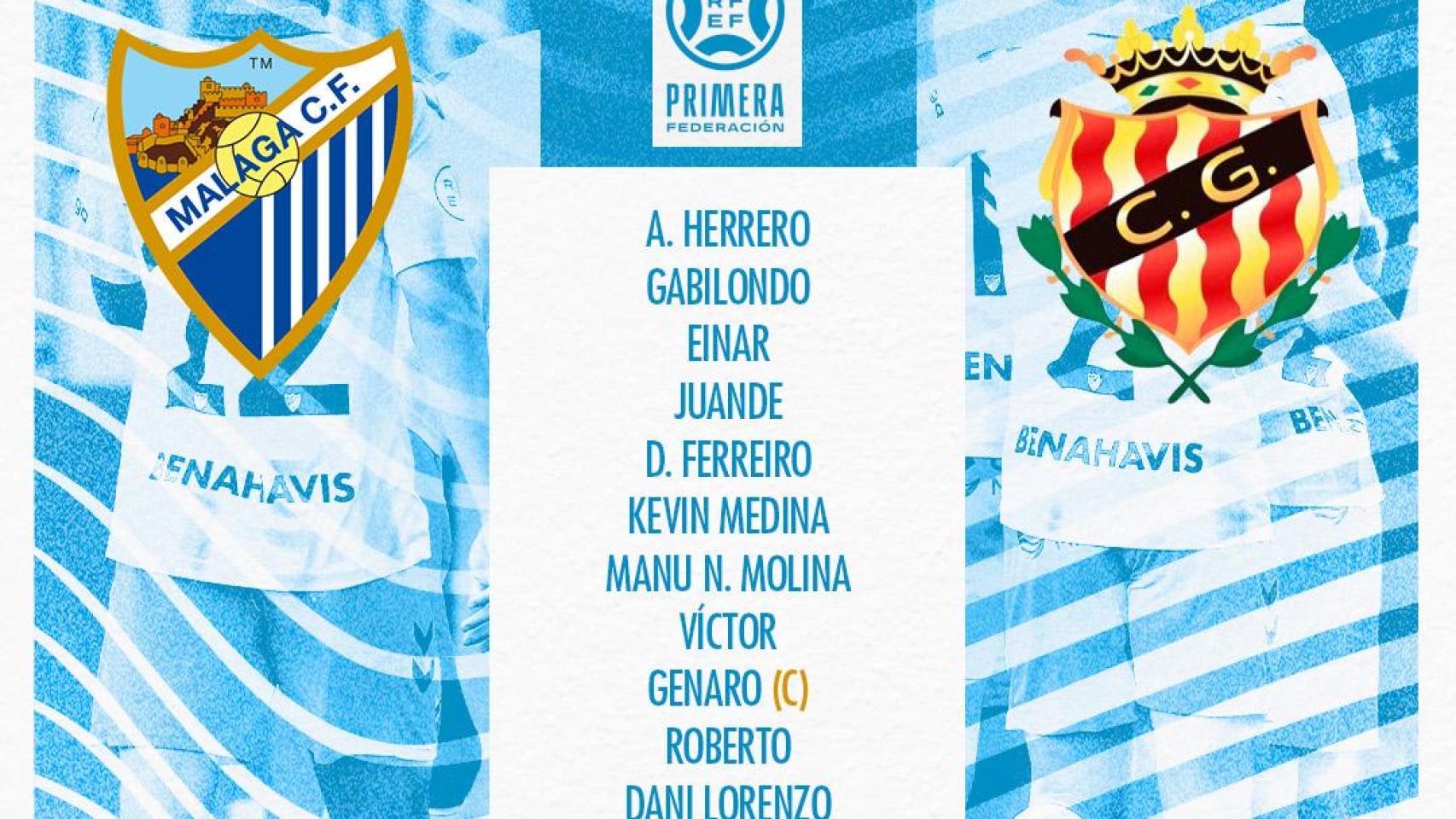 Las alineaciones del Málaga CF vs. Nàstic de Tarragona: varios cambios en el once