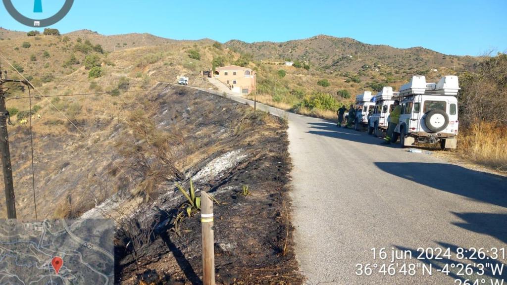 Incendio en la zona de la Venta el Túnel.