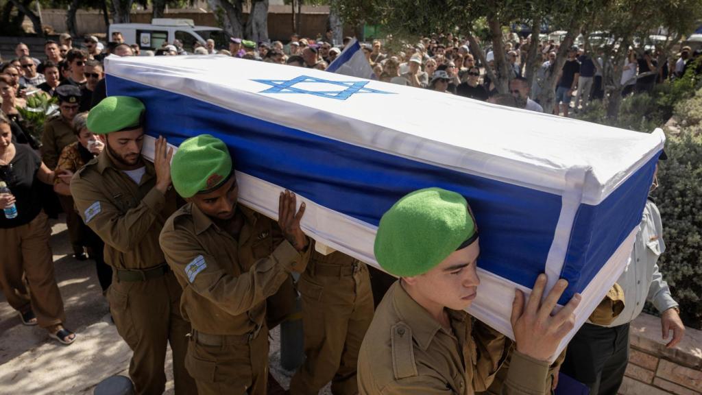 Funeral del soldado israelí Stanislav Kostarev, en Ashdod.