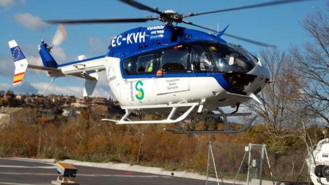 Helicóptero sanitario del Sescam. Imagen de archivo.