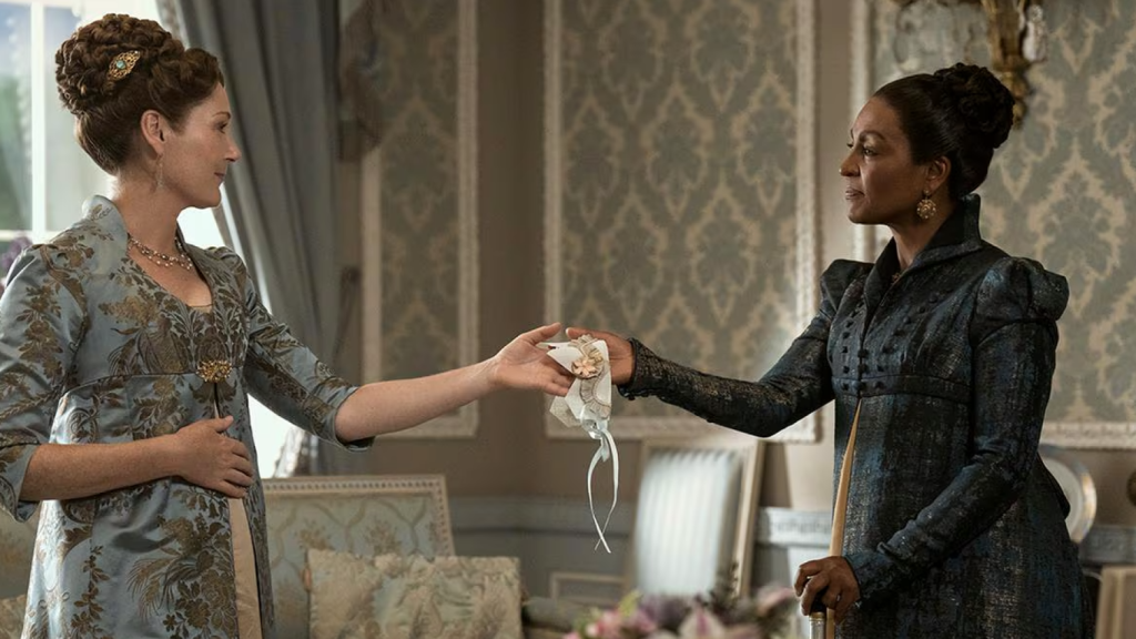 Violet and Lady Danbury in the 'Queen Charlotte' spin-off