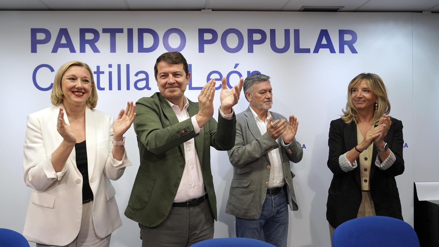 El presidente del PP de Castilla y León, Alfonso Fernández Mañueco, clausura la Junta Directiva Autonómica del Partido Popular de Castilla y León, este lunes