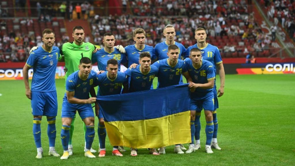 La Selección de Ucrania, antes de enfrentarse a Polonia en un amistoso previo a la Eurocopa