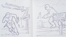 Ilustraciones del ejército en 1959 sobre un ataque nuclear.