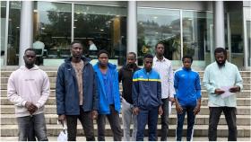 Los jóvenes procedentes de Mali que han denunciado su situación este lunes en A Coruña